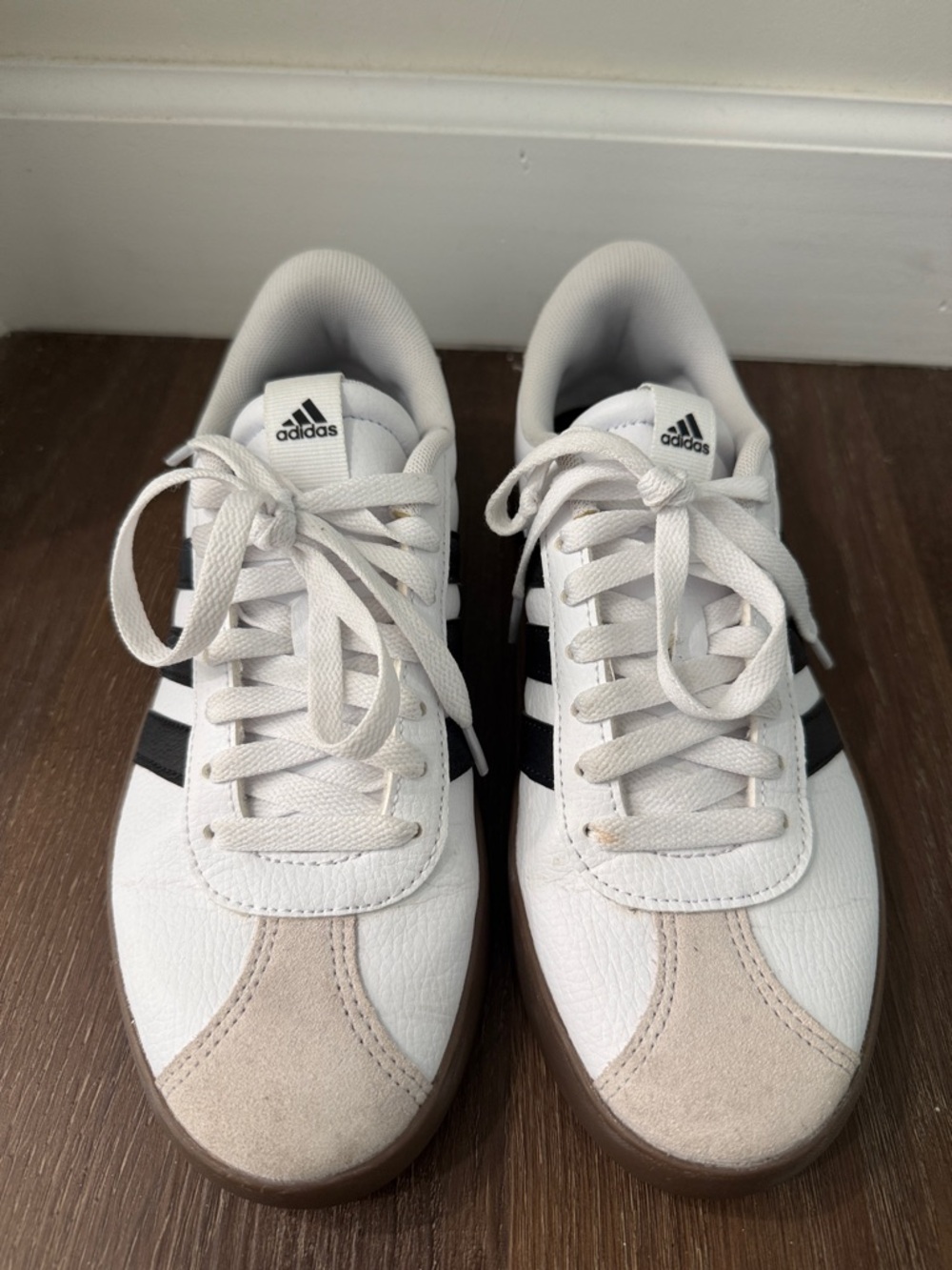 Adidas Black Stripe Leather Sneakers - Picture 2 of 5